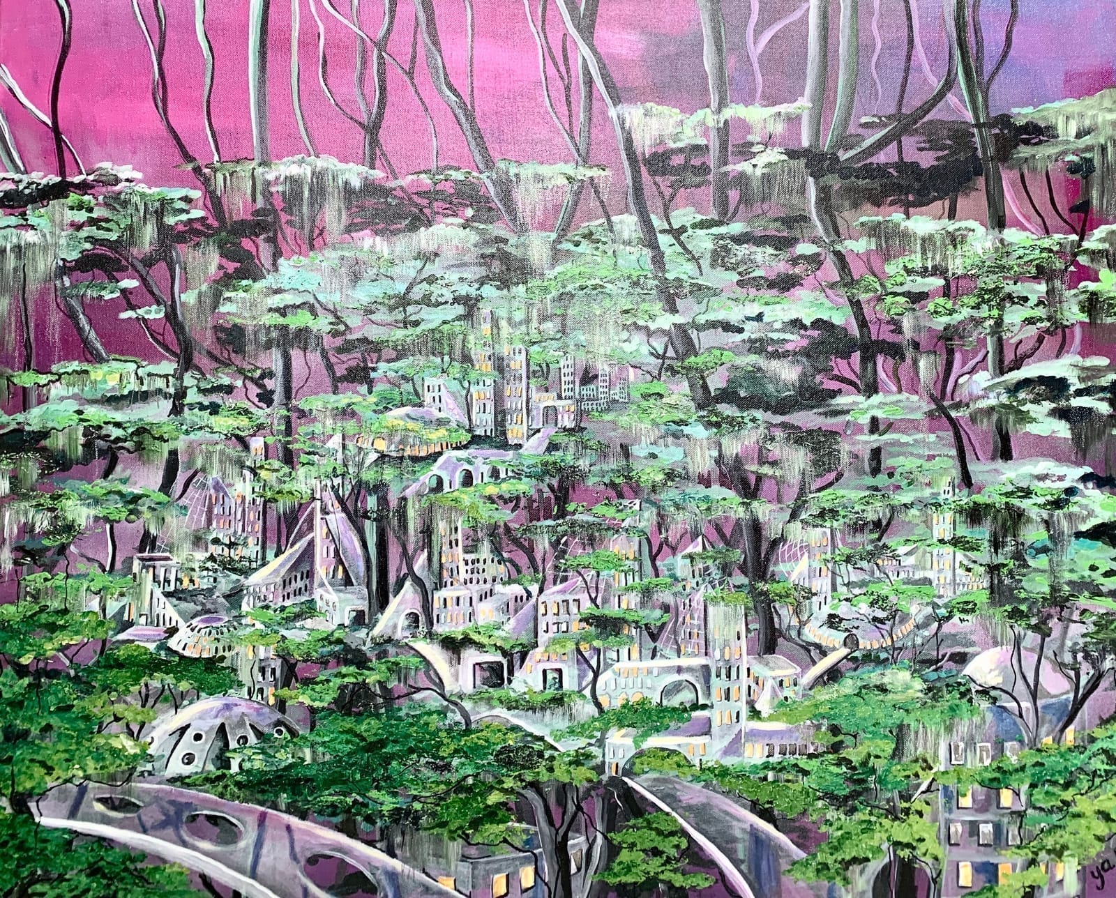 Ville dans les arbres — Yamina Laurençon